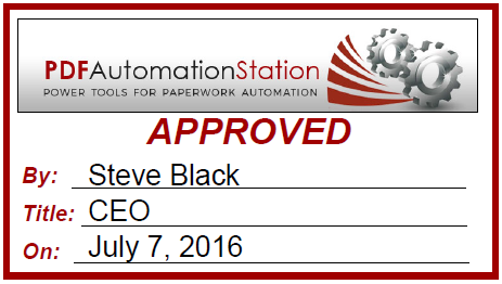 Custom Approval Stamp