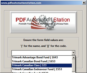 AUTOMATICALLY POPULATE PDF FILLABLE FORMS WITH CUSTOMIZABLE PAIR LISTS